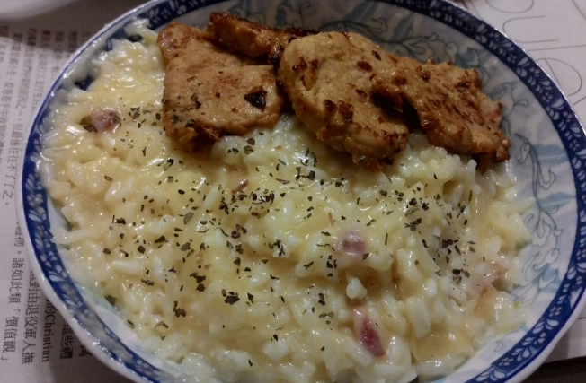 白醬奶油燉飯做法