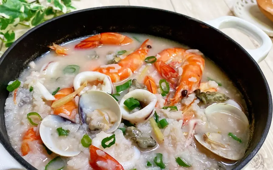 芋頭海鮮粥 做法