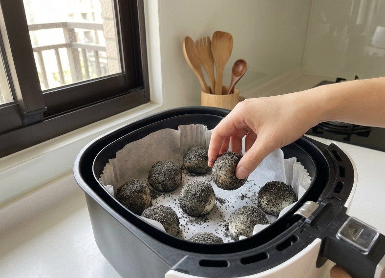 氣炸芝麻湯圓