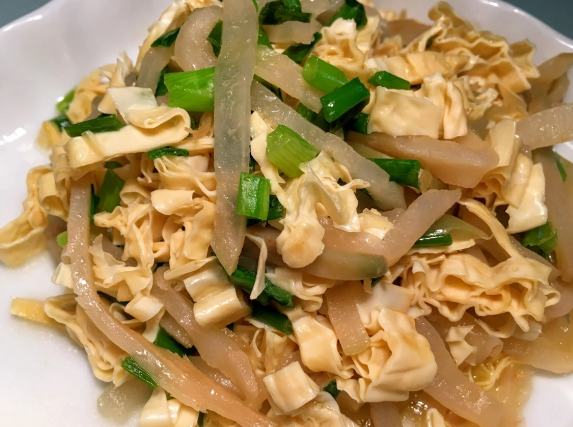 炒豆皮做法