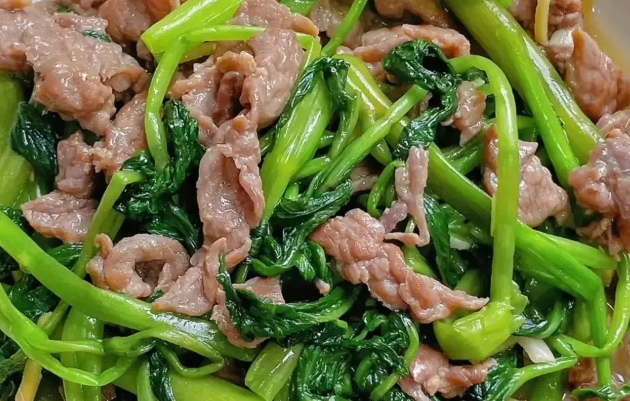 空心菜炒牛肉