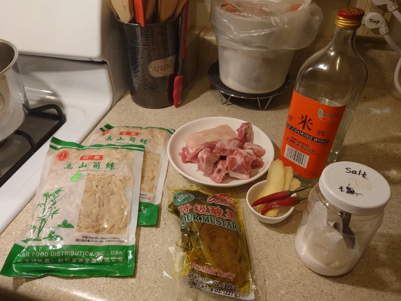筍乾去酸味