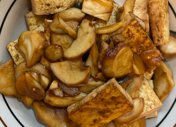 杏鮑菇豆腐料理