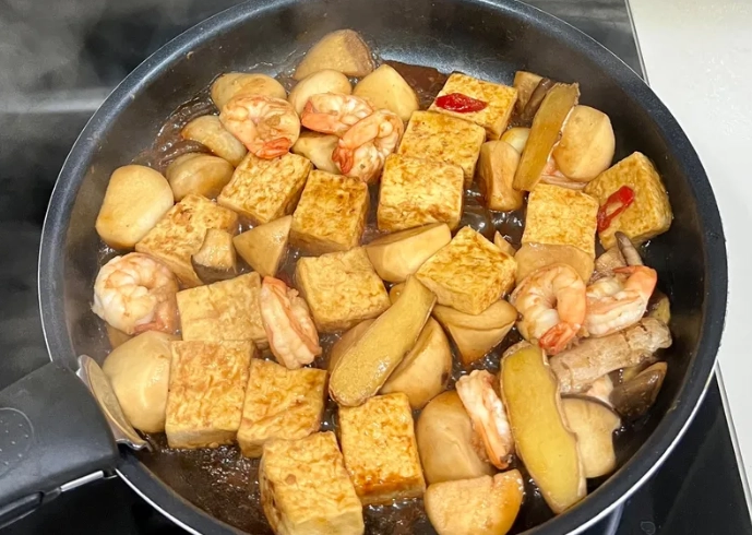 杏鮑菇豆腐料理