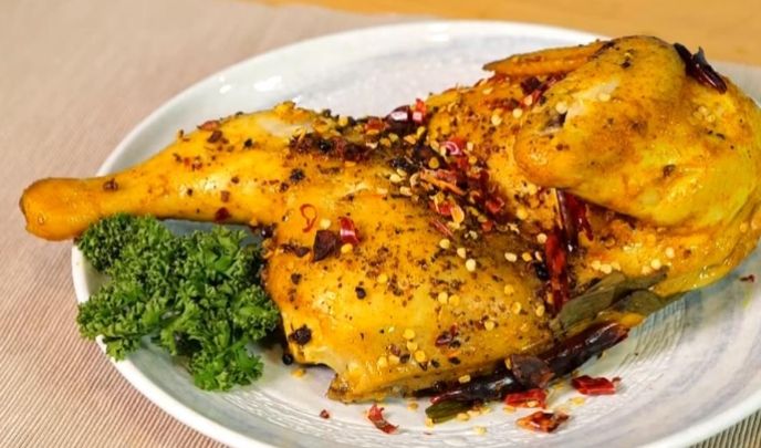 鹽焗雞腿料理 鹽焗雞腿料理