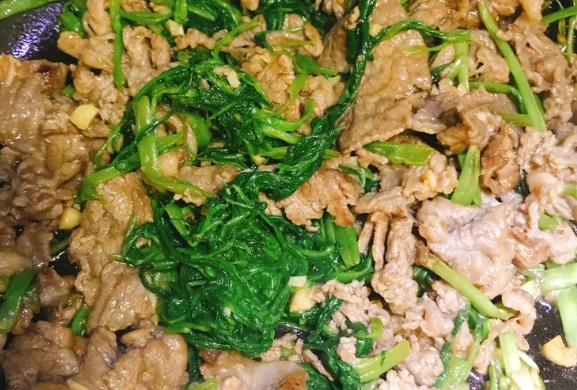 沙茶空心菜炒牛肉做法